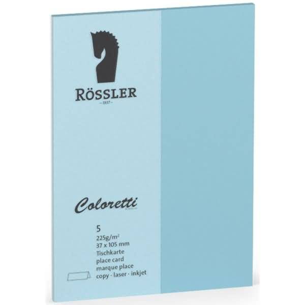 Tischkarte Coloretti A7 VE=5 Stück himmelblau
