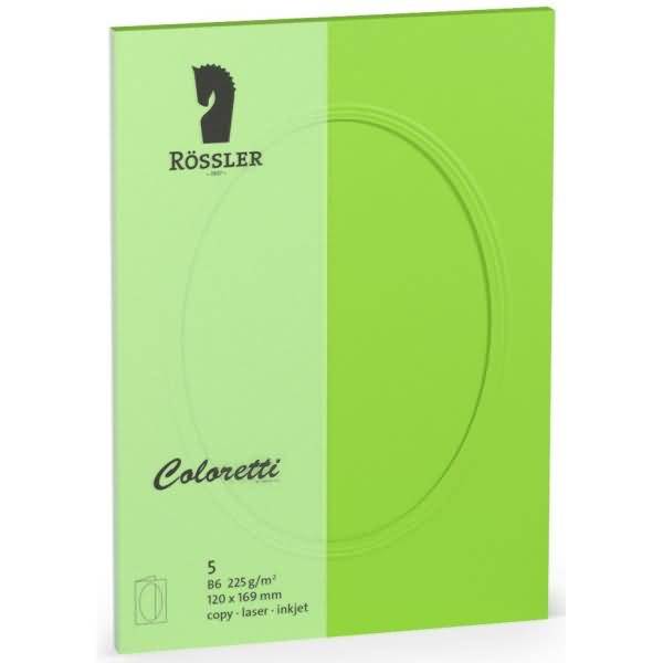 Passepartoutkarte Coloretti B6 oval VE=5 Stück hellgrün
