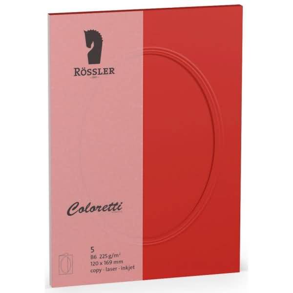 Passepartoutkarte Coloretti B5 oval VE=5 Stück klatschmohn