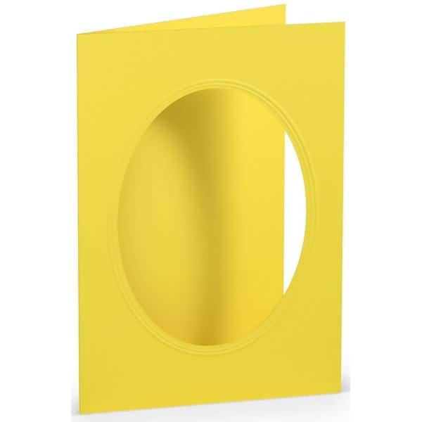 Passepartoutkarte Coloretti B5 oval VE=5 Stück goldgelb