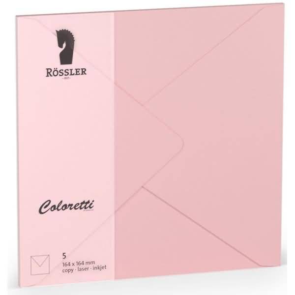 Briefumschläge Coloretti VE=5 Stück 16,4x16,4cm rosa