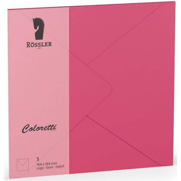 Briefumschläge Coloretti VE=5 Stück 16,4x16,4cm Pink