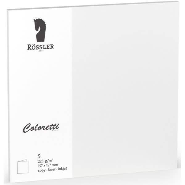 Doppelkarte Coloretti 15,7x15,7cm VE=5 Stück weiß
