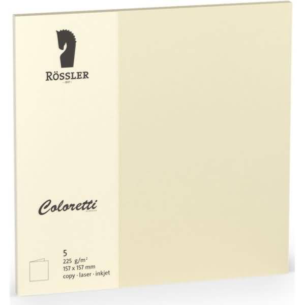 Doppelkarte Coloretti 15,7x15,7cm VE=5 Stück creme
