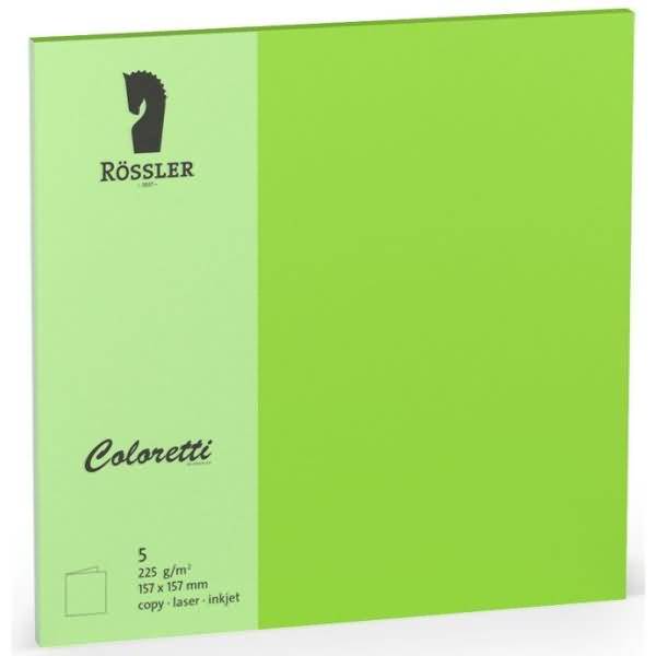 Doppelkarte Coloretti 15,7x15,7cm VE=5 Stück hellgrün