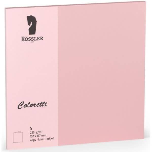 Doppelkarte Coloretti 15,7x15,7cm VE=5 Stück rosa