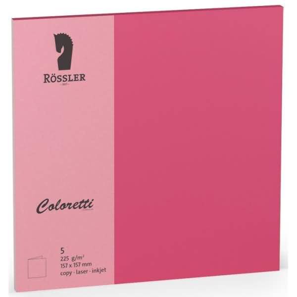 Doppelkarte Coloretti 15,7x15,7cm VE=5 Stück Pink