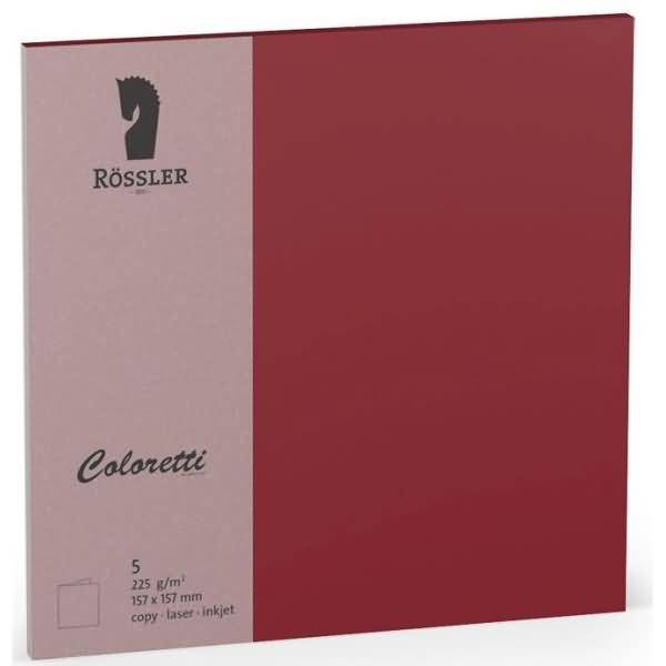 Doppelkarte Coloretti 15,7x15,7cm VE=5 Stück Rosso