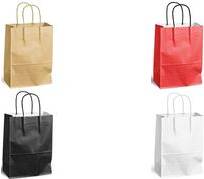 MAILmedia Papier-Tragetasche mit Kordel, 3,5 Liter, braun Maße: (B)180 x (T)80 x (H)240 mm, aus Kraftpapier 80 g/qm,