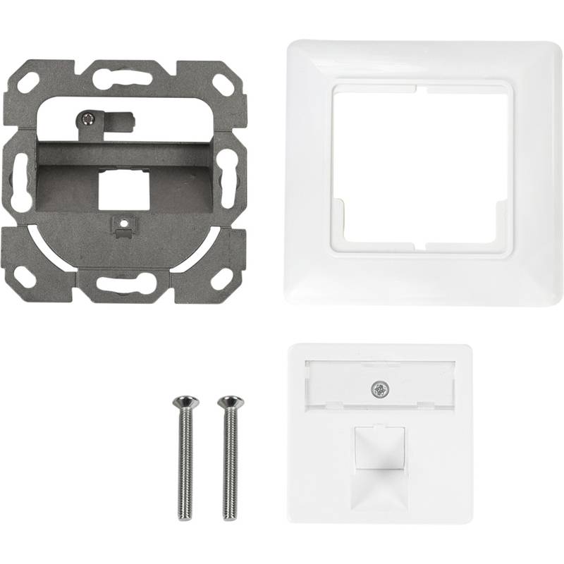 LogiLink Unterputzdose für Keystone-Module, 1-fach, reinweiß