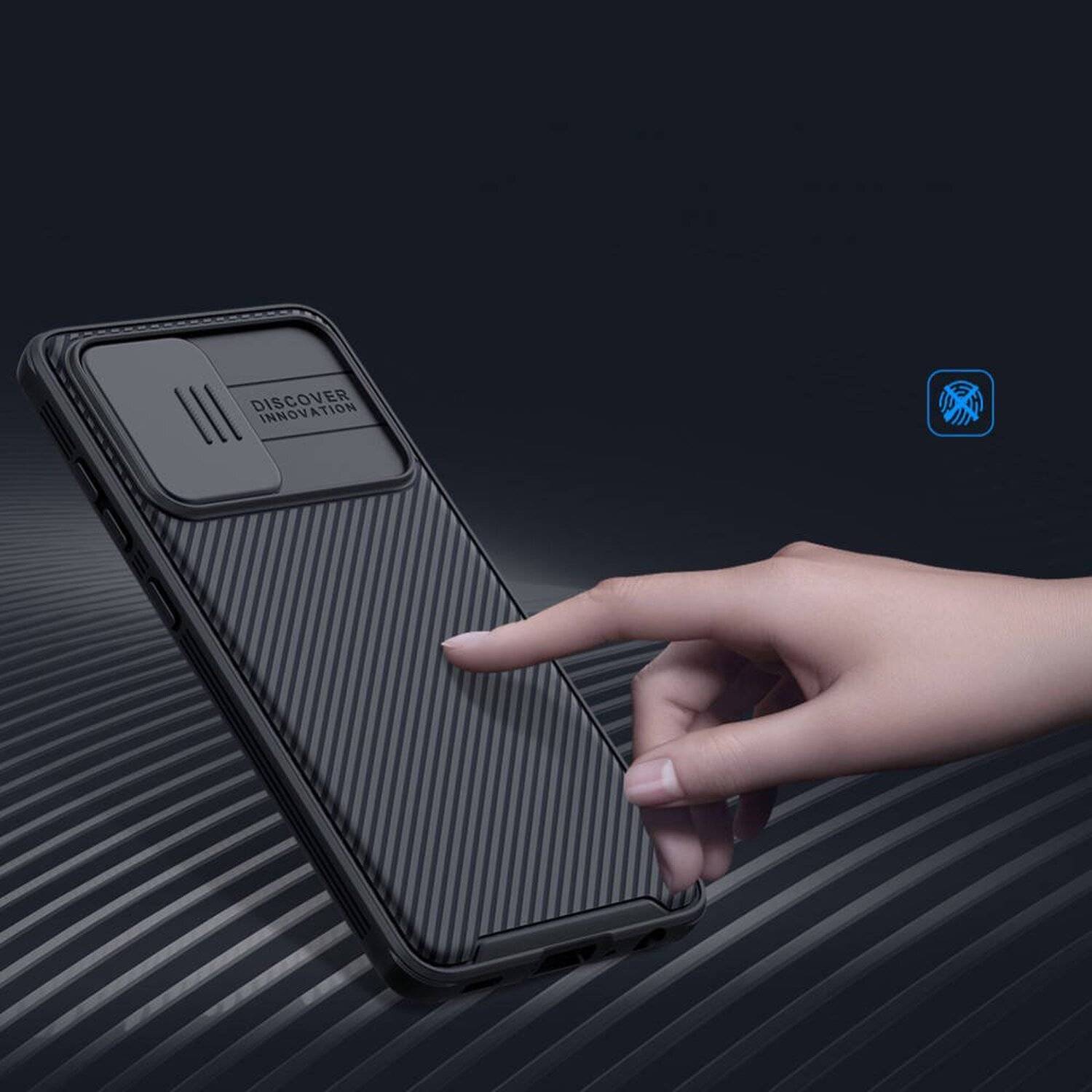 Nilkin CamShield Case Slim Handyhülle Schutzhülle mit Kameraschutz Kameraabdeckung für Samsung Galaxy A22 4G (A225F)