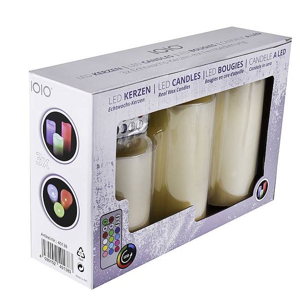 Olympia 40138, Flammenlampe, Weiß, CE, LED, Akku, CR2025,AAA