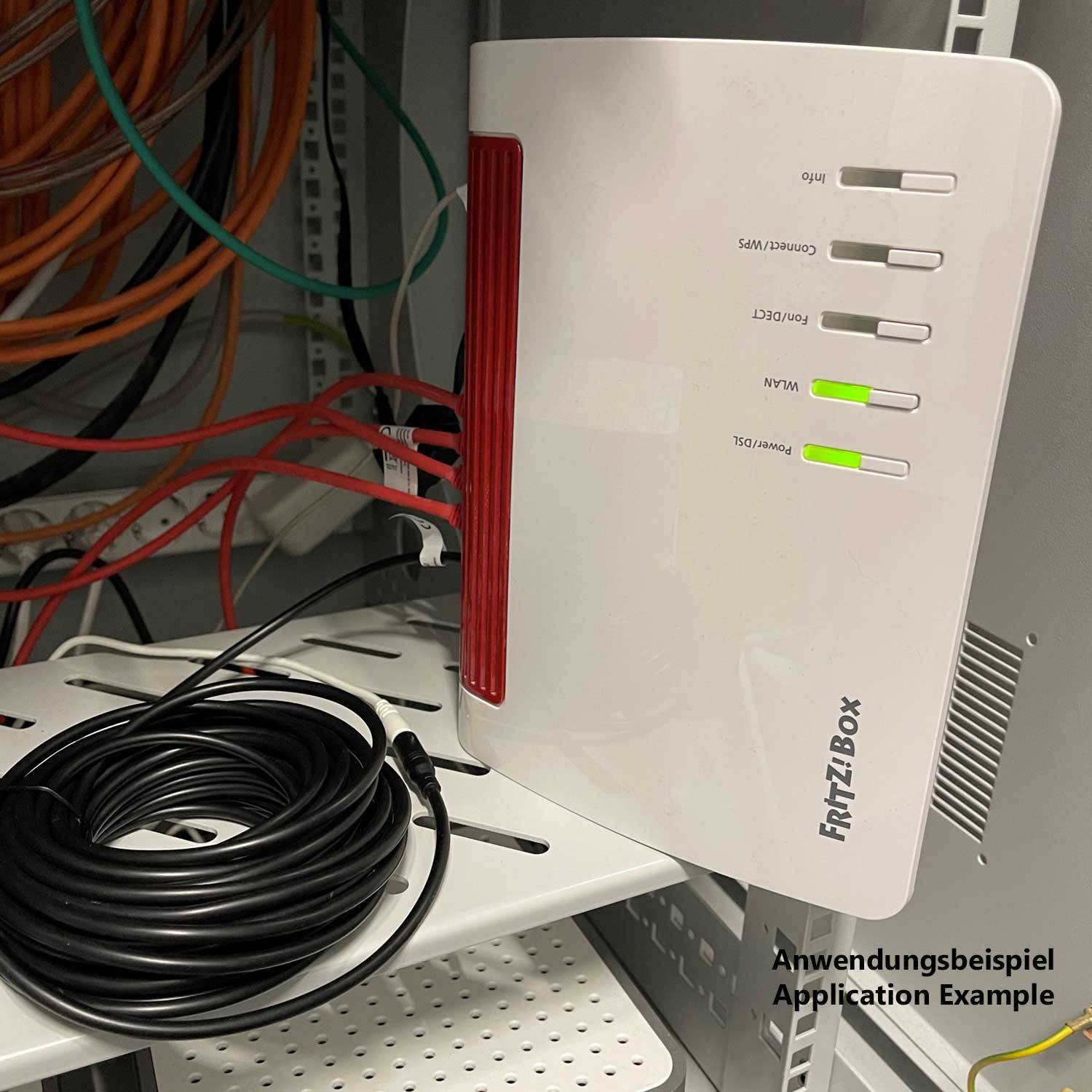 Wicked Chili 3m DC-Verlängerungskabel für FRITZ!Box 7590AX WLAN-Router / Fritz!Repeater 6000 Netzteil Verlängerung Kabel
