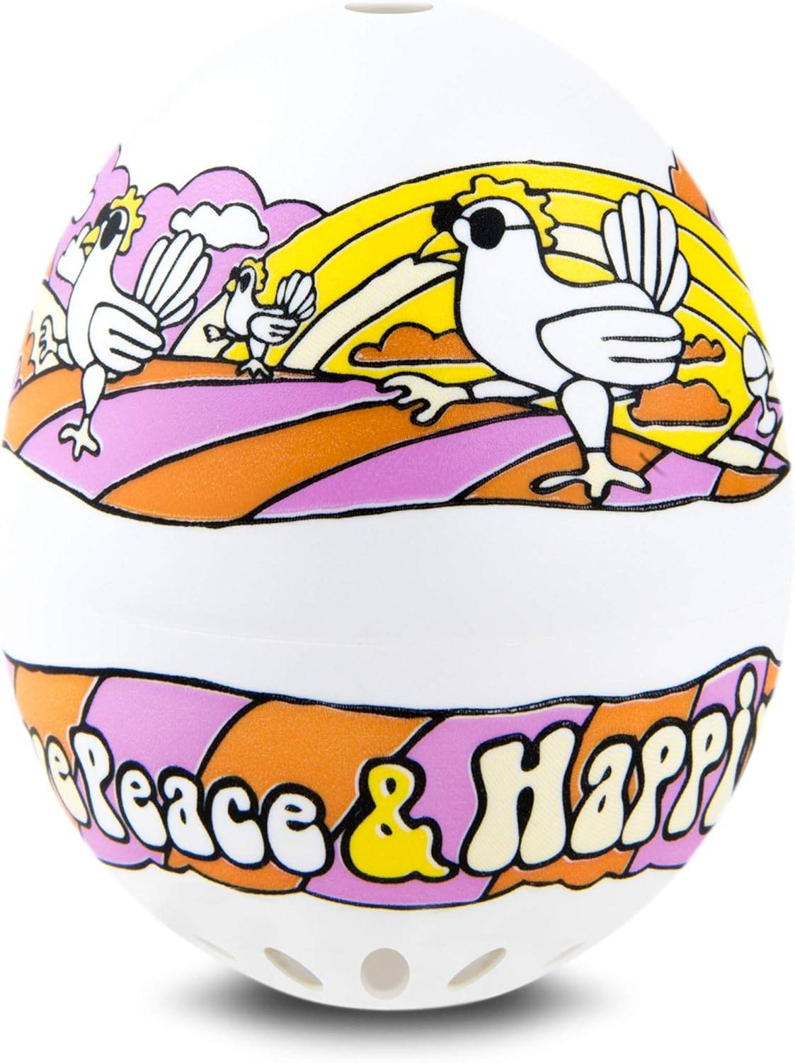 Brainstream | Hippie PiepEi - Singende Eieruhr zum Mitkochen - Eierkocher für 3 Härtegrade - Spielt San Francisco - Lustiges Kochei - Musik Eggtimer