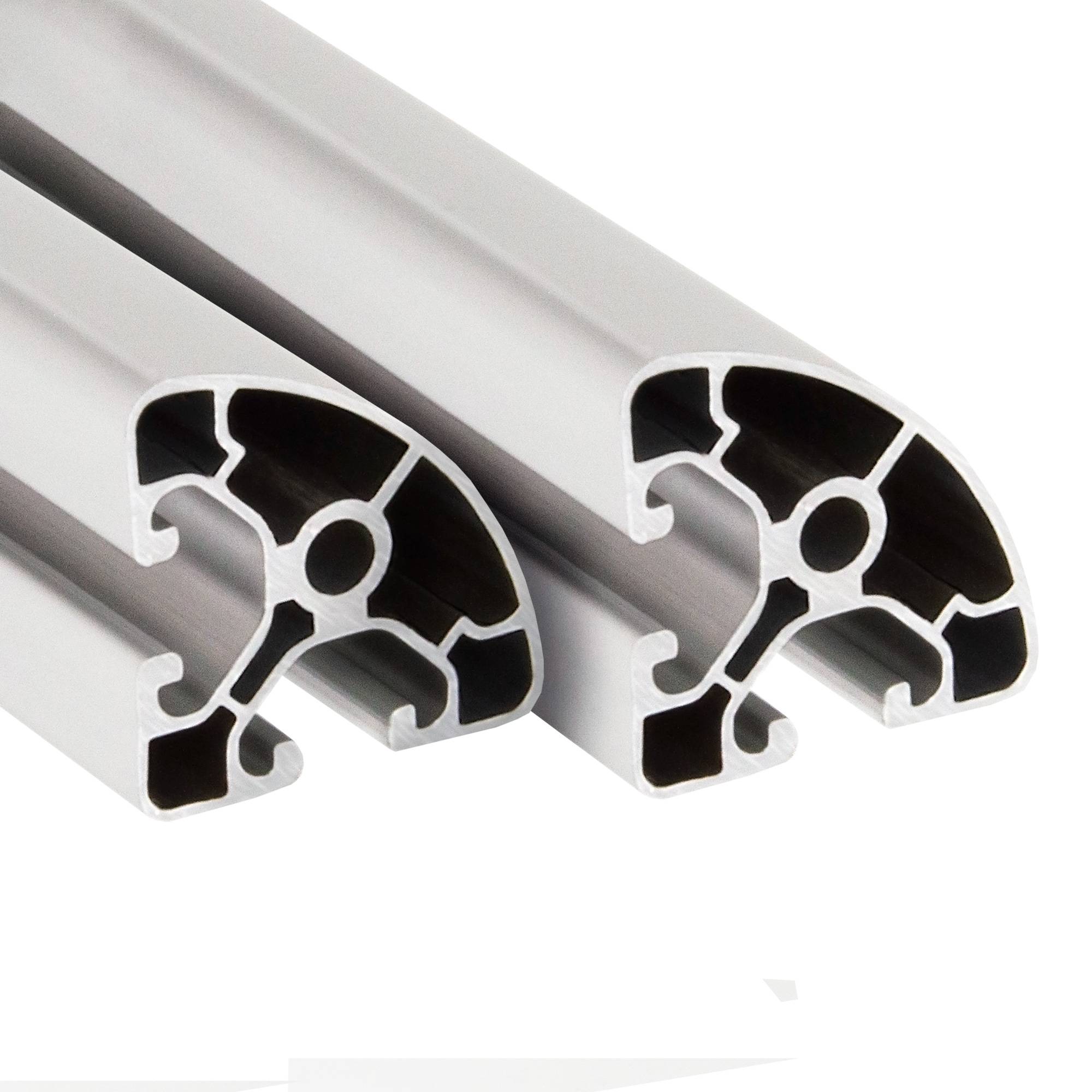 SCHMIDT systemprofile 2000mm Aluminium Profil 40x40mm Nut 8 Eckprofil Rund eloxiert 4040 Alu Konstruktionsprofil Aluprofil 2m