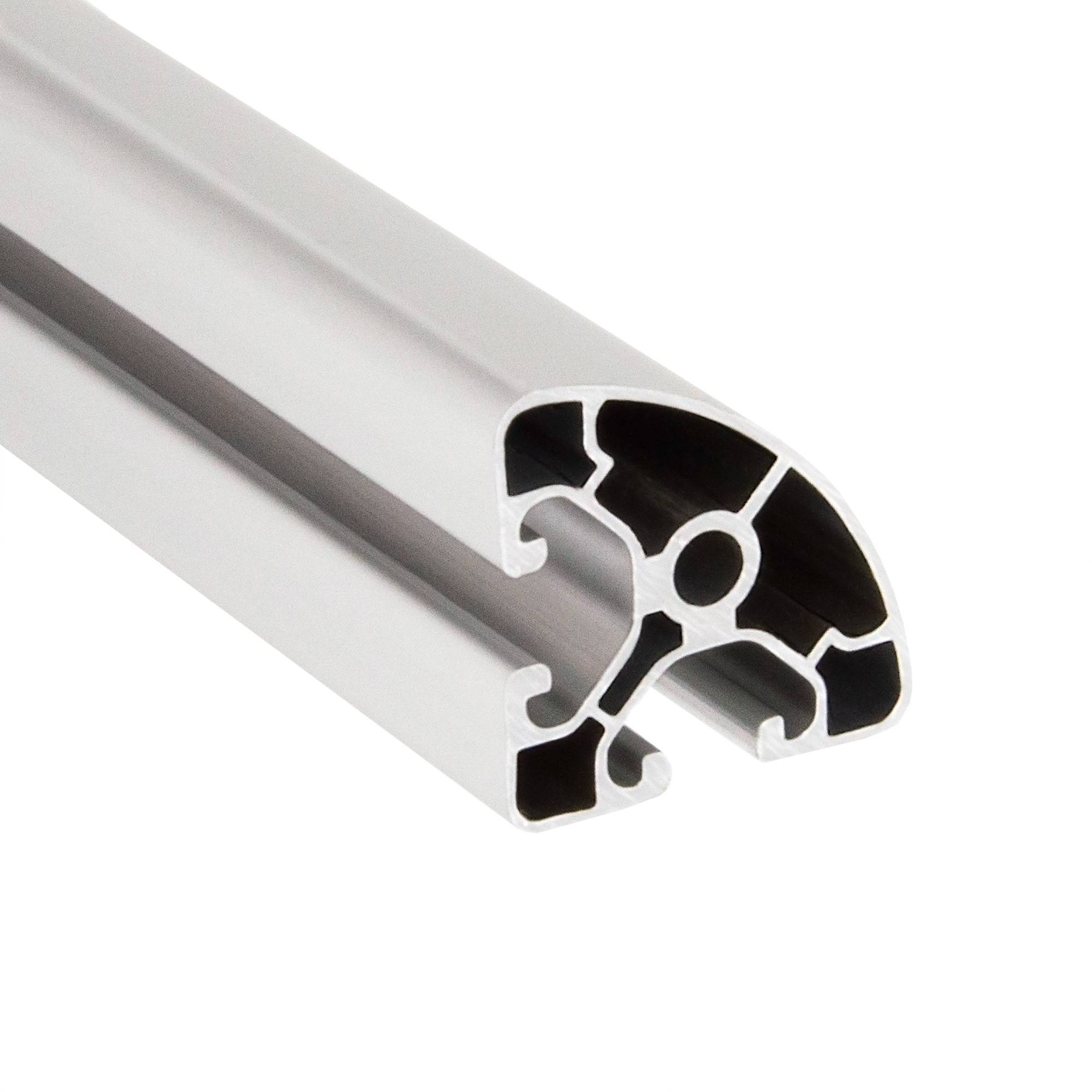 SCHMIDT systemprofile 2000mm Aluminium Profil 40x40mm Nut 8 Eckprofil Rund eloxiert 4040 Alu Konstruktionsprofil Aluprofil 2m