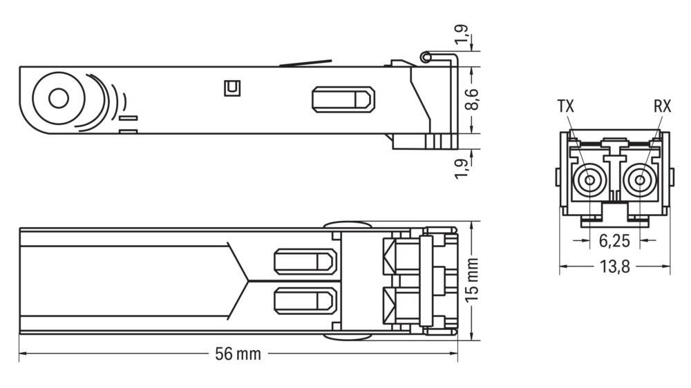 WAGO GmbH & Co. KG SFP Module 100BASE,LX 852-230