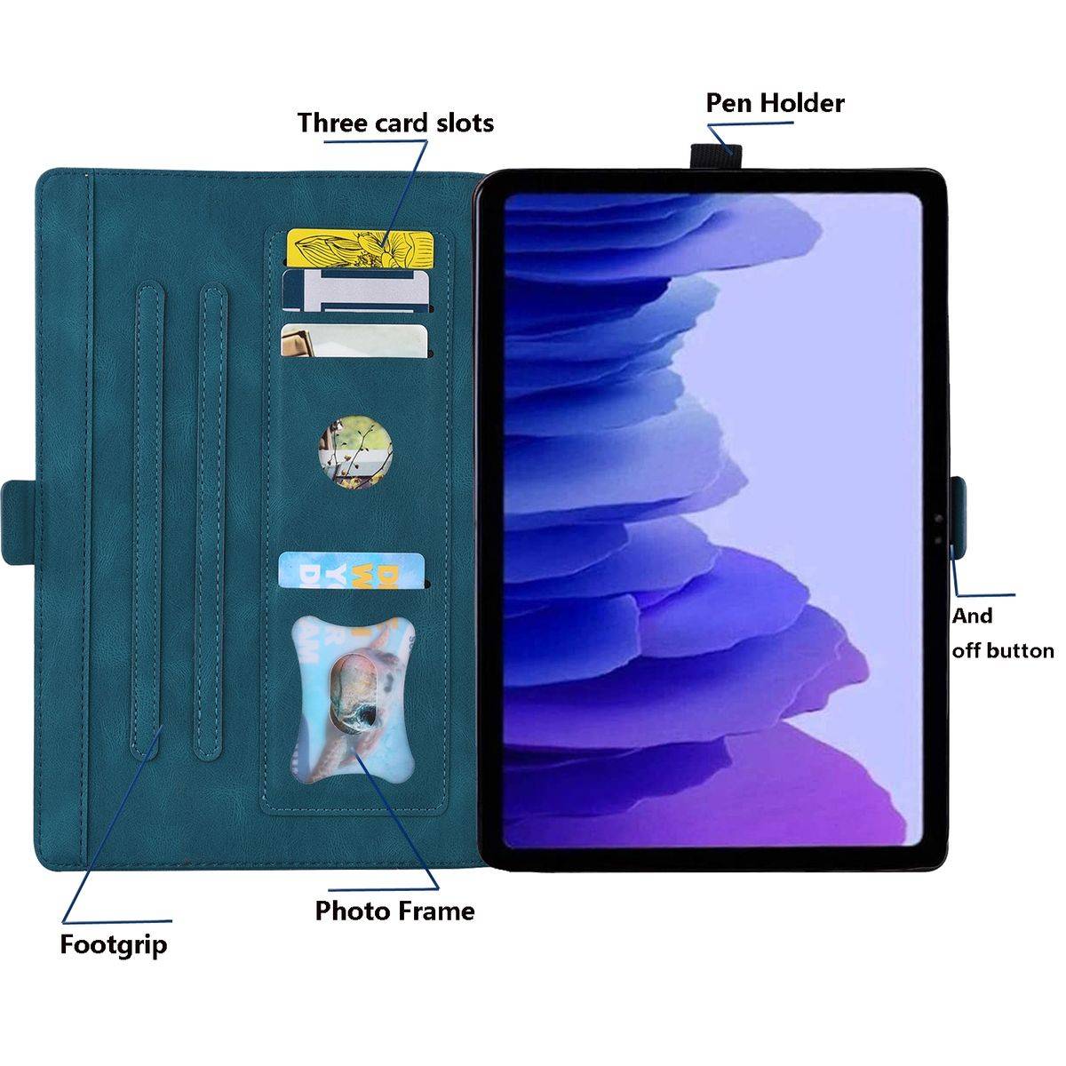 Für Xiaomi Pad 5 / Pad 5 Pro Schmetterling Muster Blau Kunstleder Hülle Cover Tasche Case Wake UP Neu