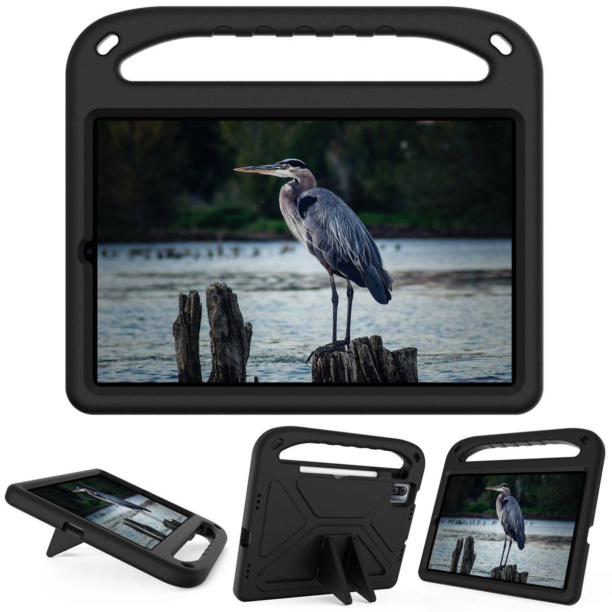 Für Xiaomi Pad 5 / Pad 5 Pro aufstellbare Outdoor Hybrid Schwarz 360 Grad mit Trage Rahmen Tablet Tasche Etuis Cover Case Schutz Robust Neu