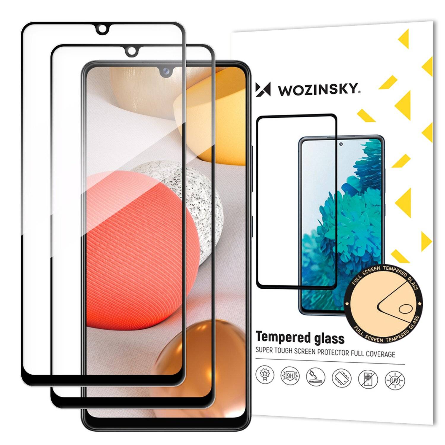 2 x 5D Schutz Glas für Samsung Galaxy A42 5G (A425F) Schutz Folie mit Rahmen Vollständig Klebend und Abdeckung