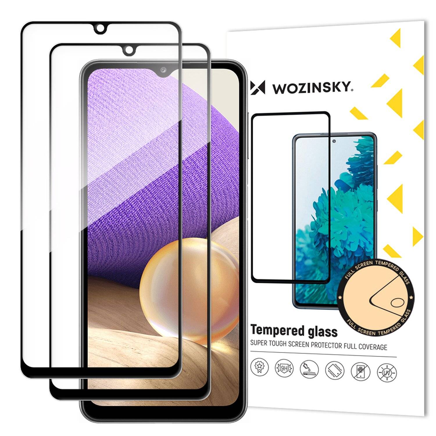 2 x 5D Schutz Glas für Samsung Galaxy A32 5G (A326F) Schutz Folie mit Rahmen Vollständig Klebend und Abdeckung