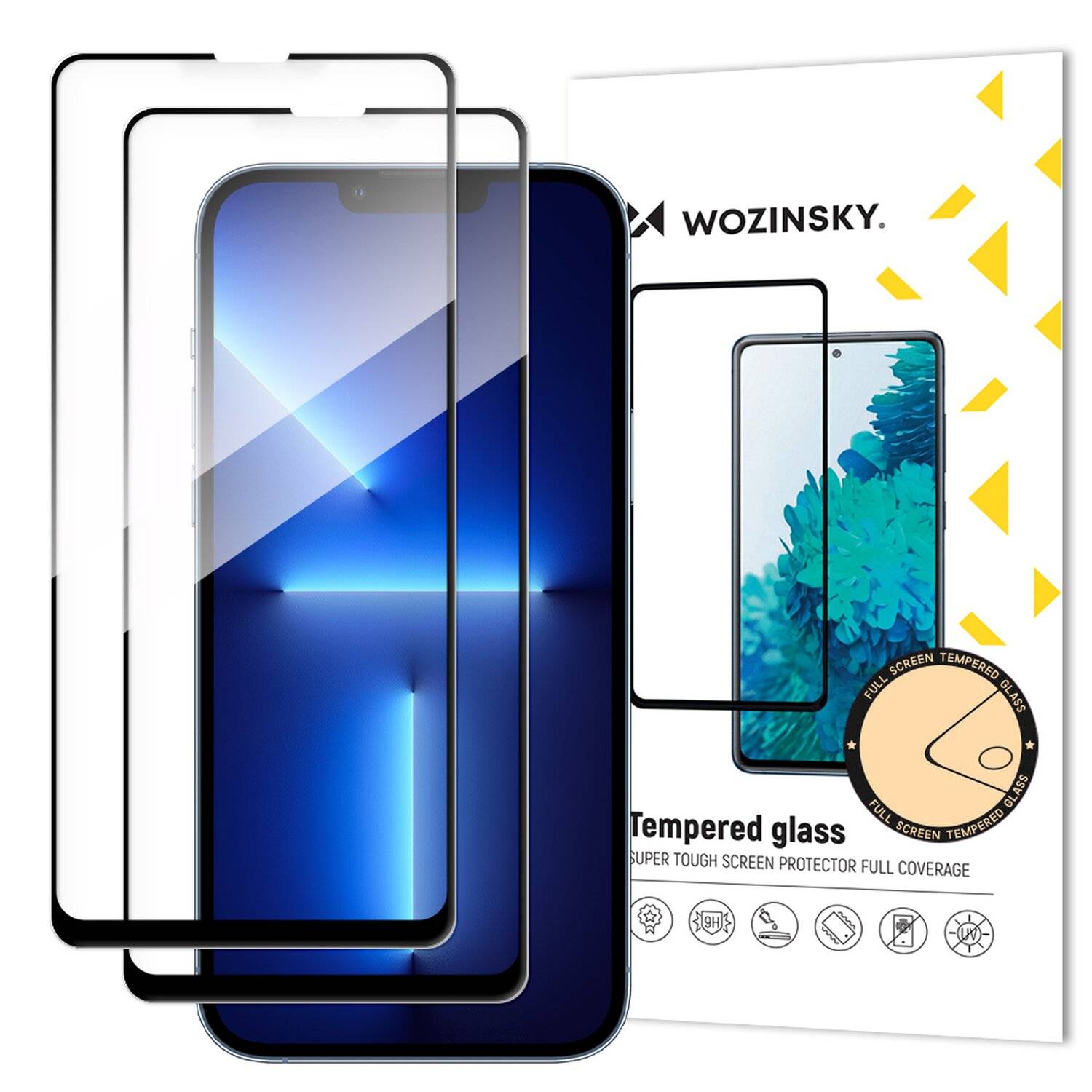 2 x 5D Schutz Glas kompatibel mit iPhone 13 Pro Max Schutz Folie mit Rahmen Vollständig Klebend und Abdeckung