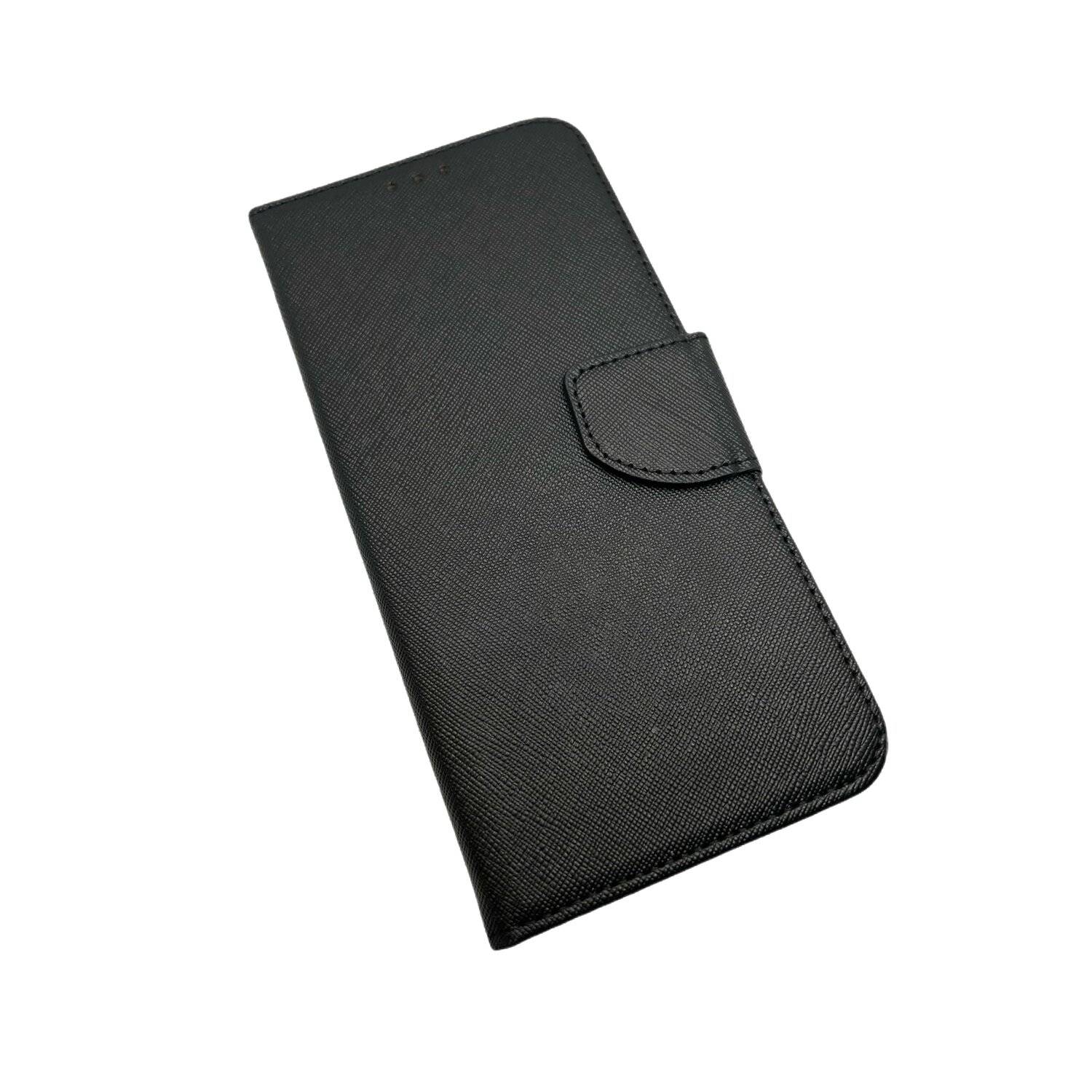 Buch Tasche "Fancy" für XIAOMI REDMI 10 Handy Hülle Etui Brieftasche Schutzhülle mit Standfunktion, Kartenfach Schwarz
