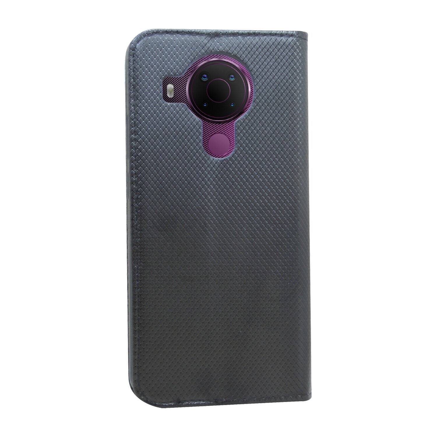 Buch Tasche "Smart" für NOKIA 5.4 Handy Hülle Etui Brieftasche Schutzhülle mit Standfunktion, Kartenfach Schwarz