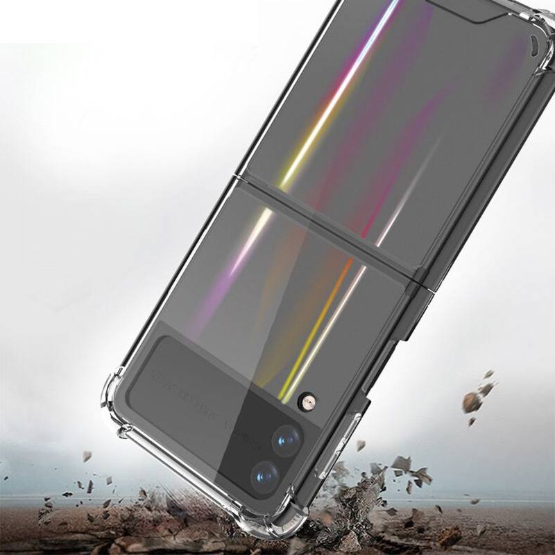 Für Samsung Galaxy Z Flip3 5G Shockproof Silikoncase TPU Schutz Transparent Handy Hülle Cover