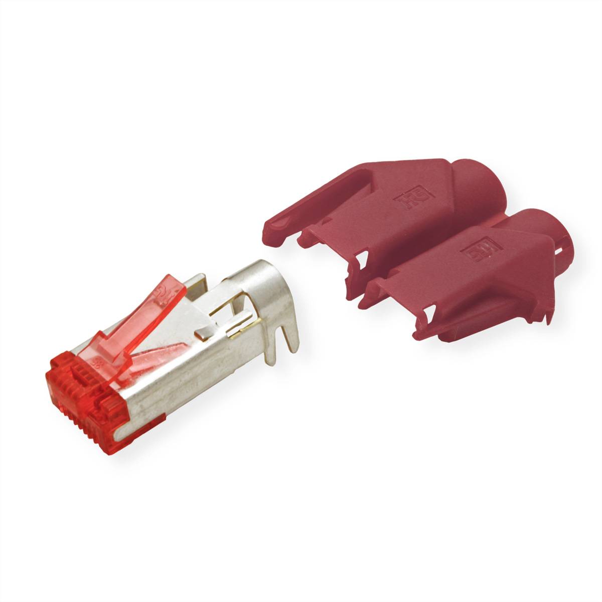 HiRose TM21 Stecker geschirmt, Tülle rot, 50 Stück