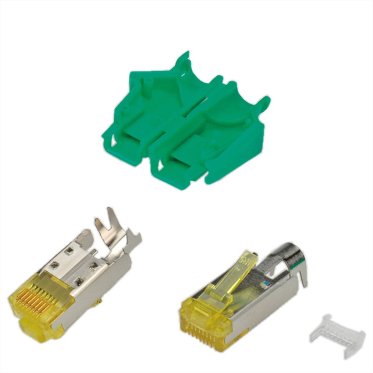 EFB Elektronik RJ45-Hirose Stecker STP TM31 grün 50 Stueck 3 Elemente Cat.6A, RJ-45, Grün, Männlich, Gerade, Cat6, S/UTP
