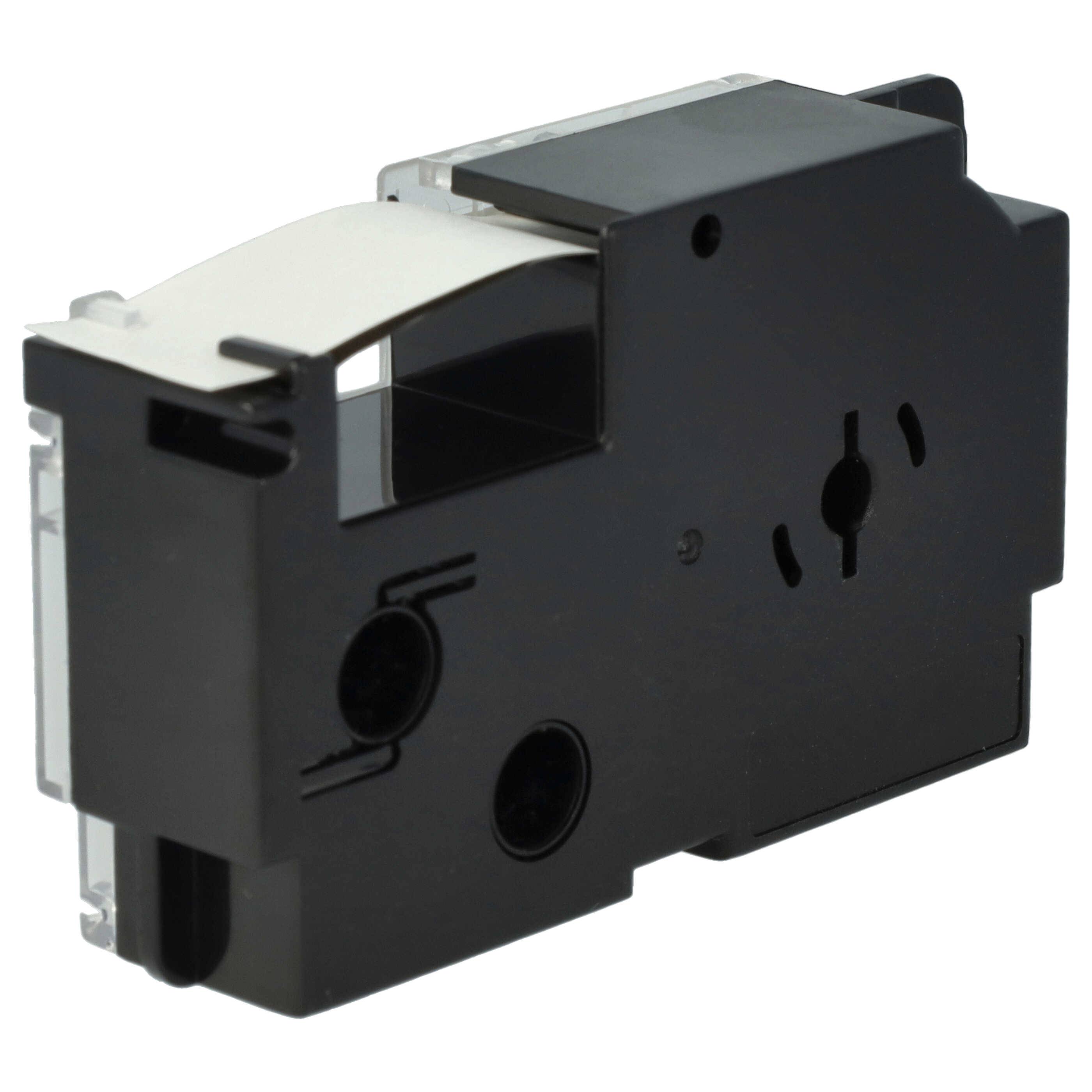 vhbw 5x Schriftband-Kassette kompatibel mit Casio KL-200 | KL-130, KL-100E, KL-120, KL-1500, CW-L300 Etiketten-Drucker 8m x 18mm Schwarz auf Weiß