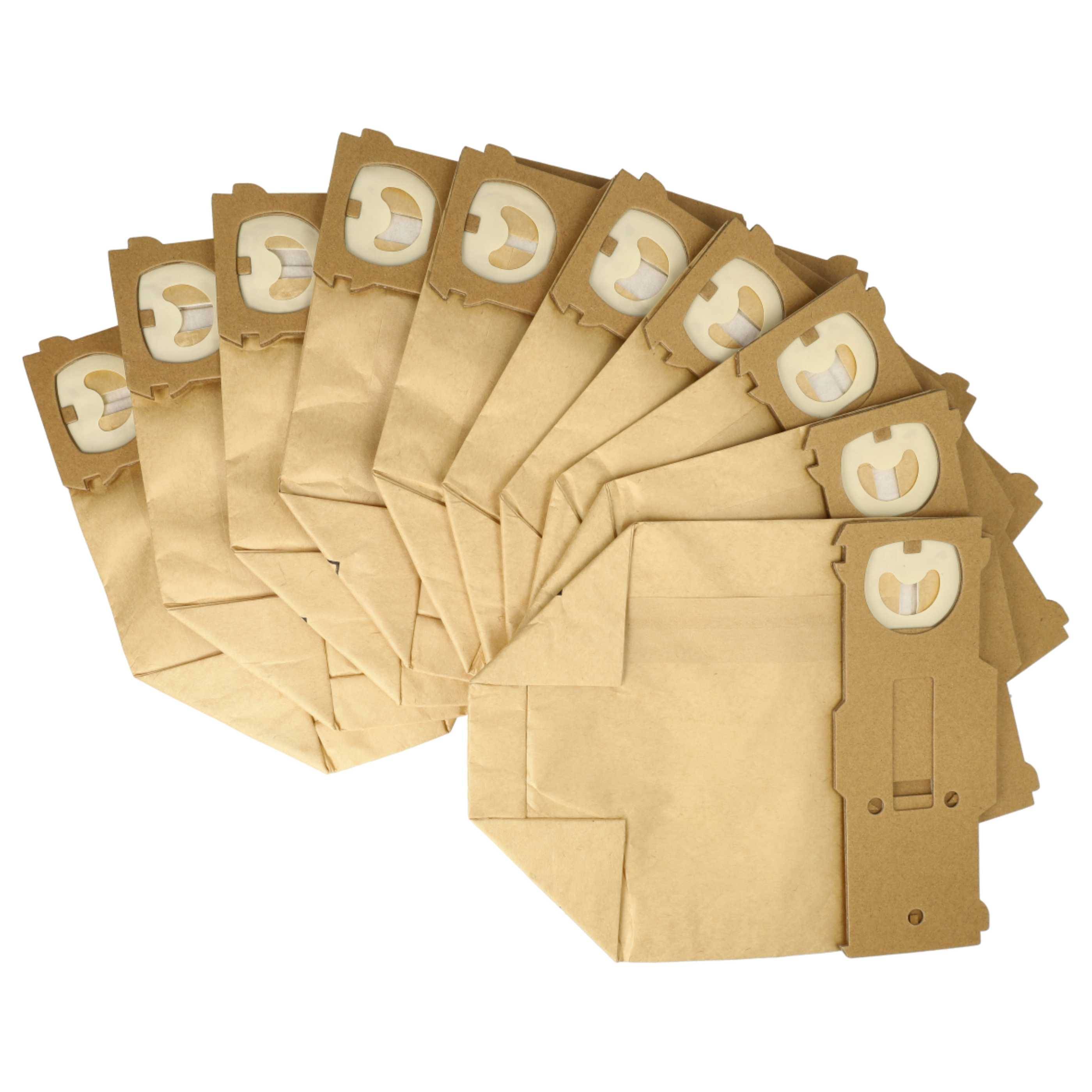 vhbw 50x Staubsaugerbeutel kompatibel mit Vorwerk Kobold VK130, VK131, VK 130, VK 131, VK130SC Staubsauger - Papier, 24,5cm x 20,5cm, braun