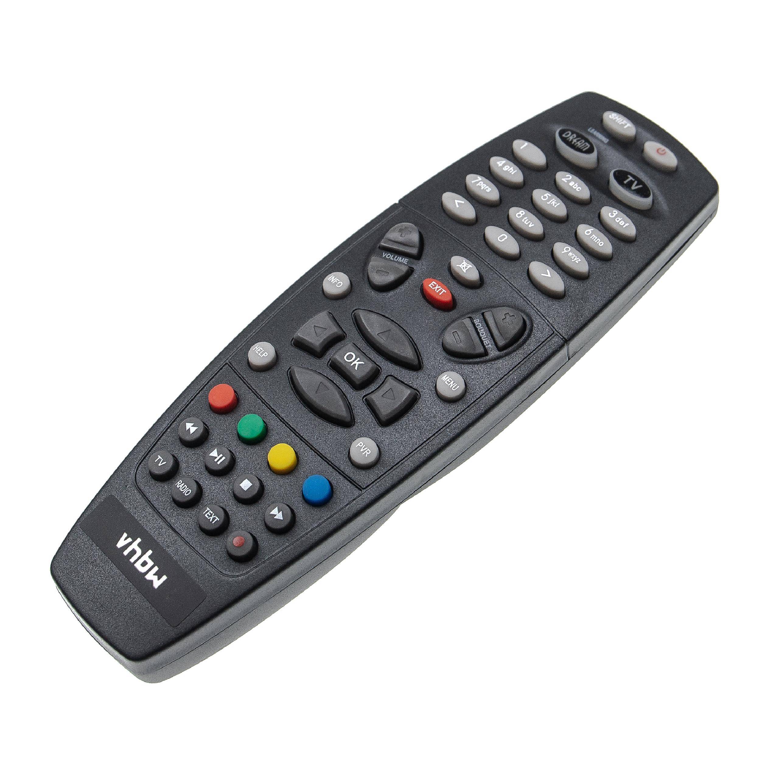 vhbw Fernbedienung kompatibel mit Dreambox DM7020HD, DM7025, DM8000HD, DM800HD, DM500HD Streaming-Box, Internet-TV Box - Ersatzfernbedienung