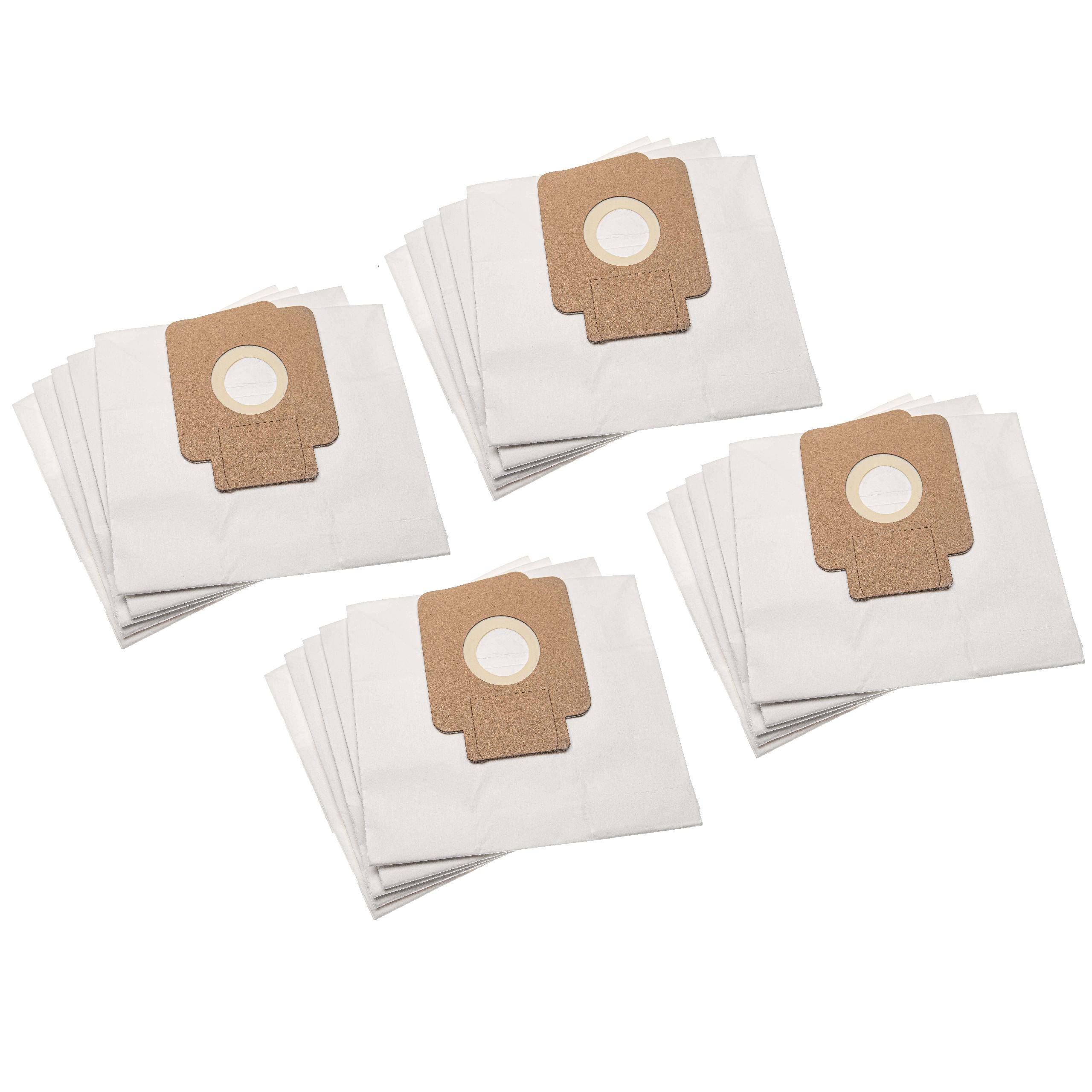 vhbw 20x Staubsaugerbeutel kompatibel mit Hoover TRTFS5186021, TRTFS5186011, TRTFS5182011 Staubsauger - Papier, 16,5cm x 18cm beige