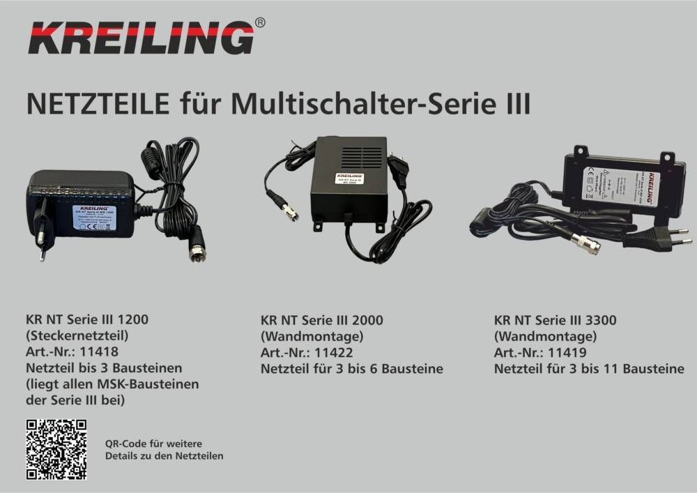 Kreiling Tech. Netzteil m. F-Anschluss KR NT Ser.III MS3300