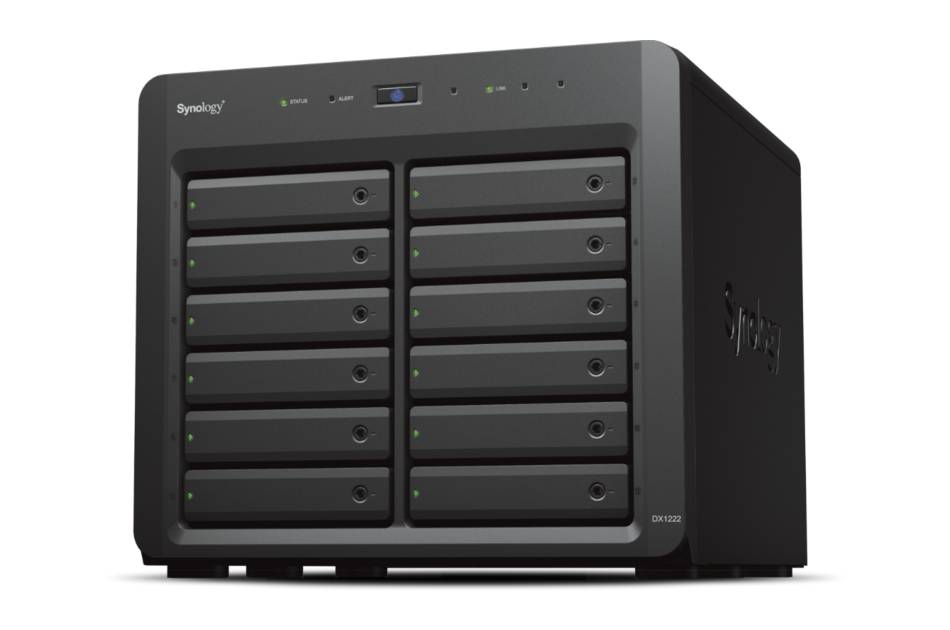Synology DX1222, Expansionseinheit , 12-Bay, ohne HDD, Hotswap, SAS, für für Synology NAS, Desktop