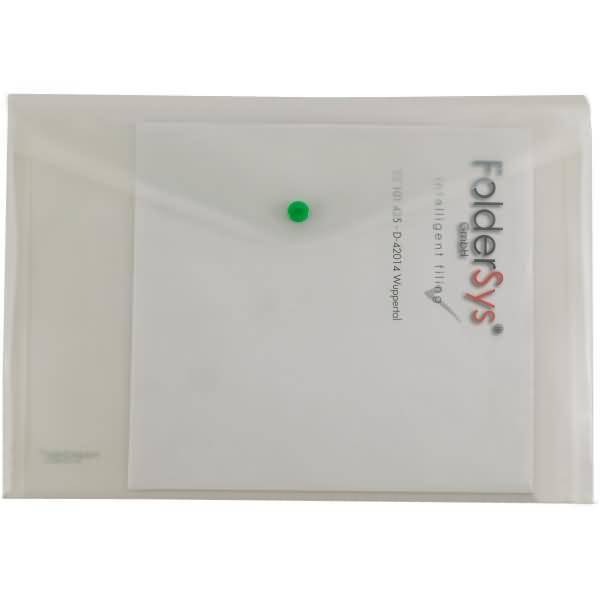 Sichttasche A4 Druckknopf transparent farblos Recycling-PP
