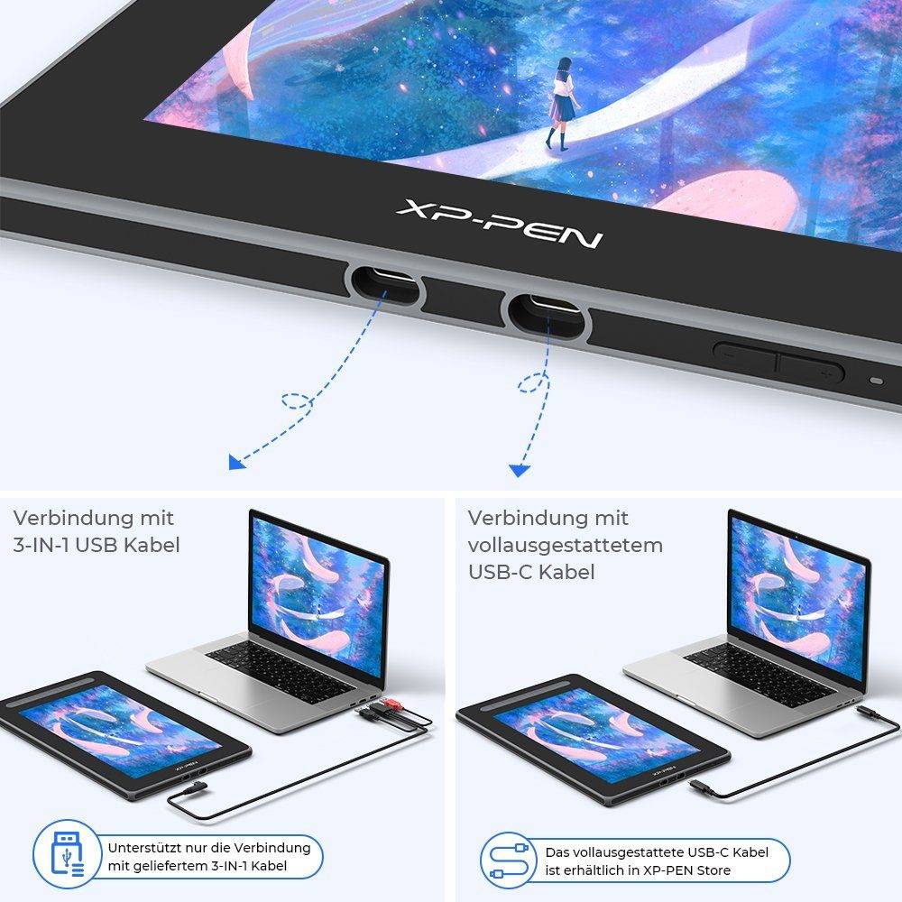 XP-PEN Artist 12 (2. Generation) / Schwarz Grafiktablett / Grafikmonitor