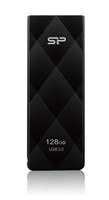 Schwarzes USB-3.0-Flash-Laufwerk mit 128GB Speicher und geometrischem Diamantenmuster.