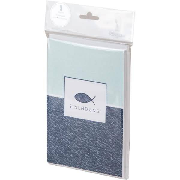 Einladung Kommunion/Konfirmation B6 hoch doppelt Johanna VE=5/5