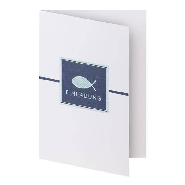 Einladung Kommunion/Konfirmation B6 hoch doppelt Johannes VE=5/5