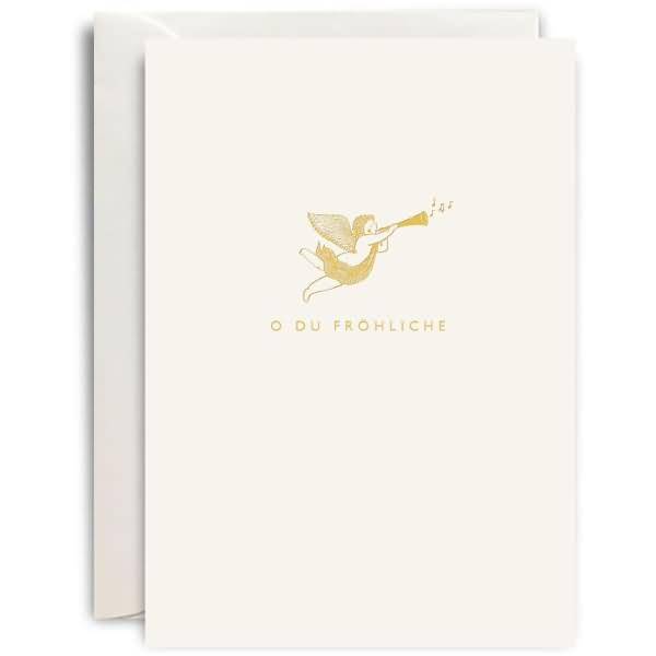 Grußkarte MP-Essential Weihnachten B6 hoch doppelt Letterpress Engel