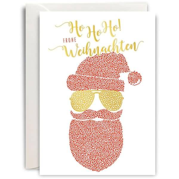 Grußkarte MP-Yay-Weihnachten B6 hoch doppelt Letterpress Hoho