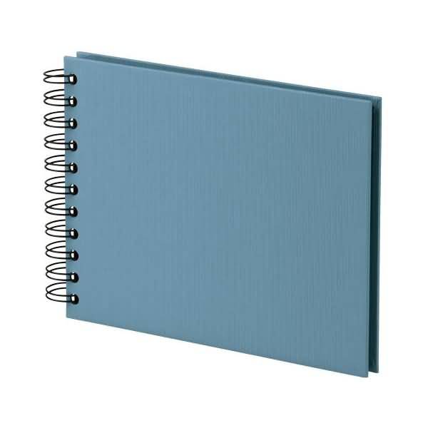 Fotoalbum Wire-O 40 Seiten 195x145mm denim/schwarz