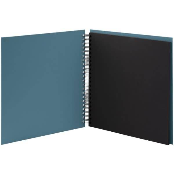 Fotoalbum Wire-O 60 Seiten 290x290mm denim/schwarz