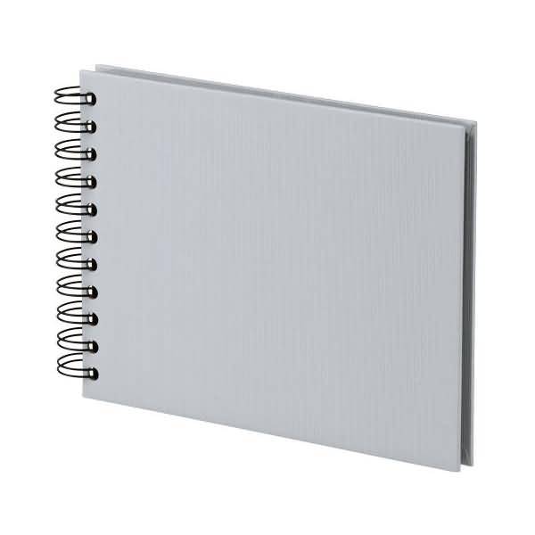 Fotoalbum Wire-O 40 Seiten 195x145mm Stone/schwarz