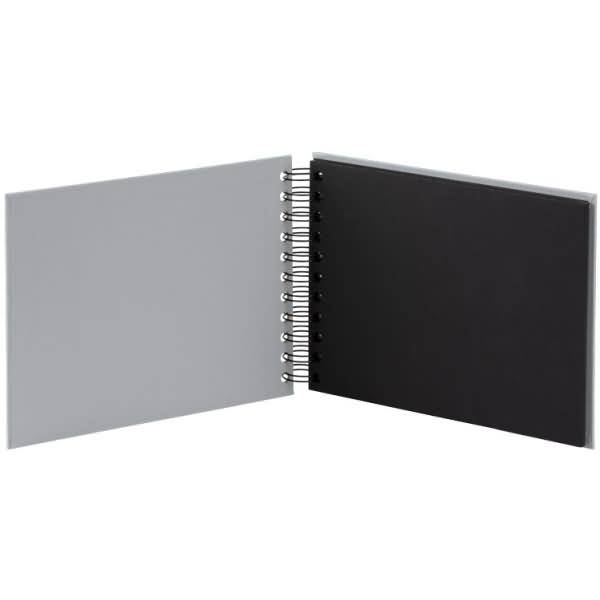 Fotoalbum Wire-O 40 Seiten 195x145mm Stone/schwarz