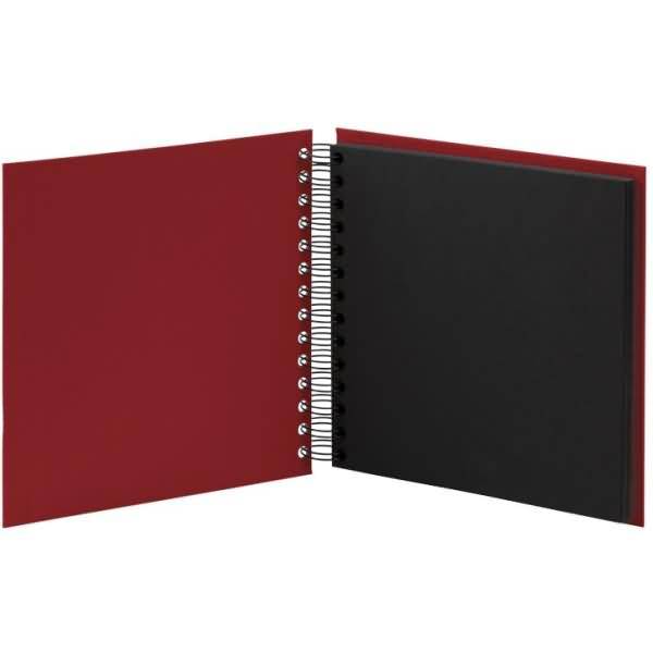 Fotoalbum Whire-O 60 Seiten 180x180mm rot/schwarz