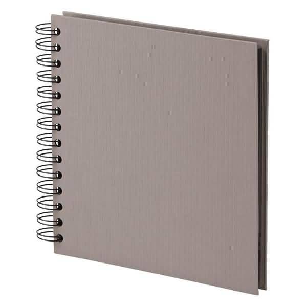 Fotoalbum Whire-O 60 Seiten 180x180mm taupe/schwarz